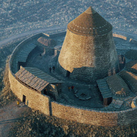 Replica Iron Age Broch by Bob Marshall