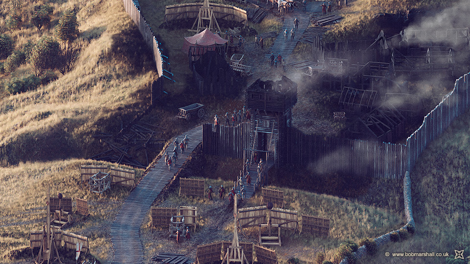Digital Reconstruction of The Siege of Stirling Castle in 1304 by Bob Marshall